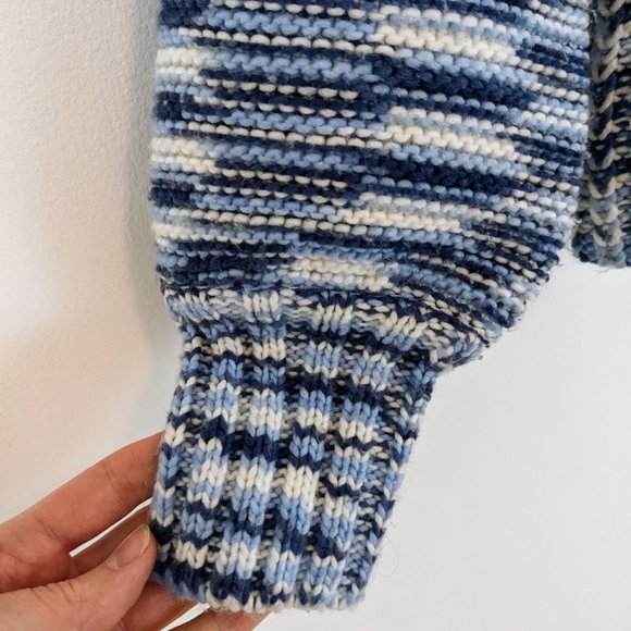 STAUD   Benny Intarsia-knit Turtleneck Sweater In Blue - Picture 10 of 12